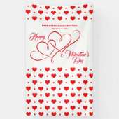 HAPPY VALENTINE'S DAY EVENT RED HEARTS BANNER (Verticaal)