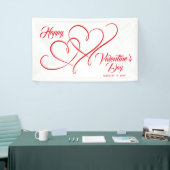 HAPPY VALENTINE'S DAY EVENT RED LINKED HEARTS SPANDOEK (Beurs)