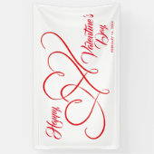 HAPPY VALENTINE'S DAY EVENT RED LINKED HEARTS SPANDOEK (Verticaal)