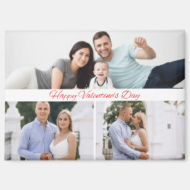 Happy Valentine's Day Family Photo Magneet