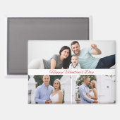 Happy Valentine's Day Family Photo Magneet (Voorkant / Achterkant)