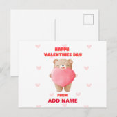 Happy Valentines Day Feestdagenkaart (Voorkant / Achterkant)