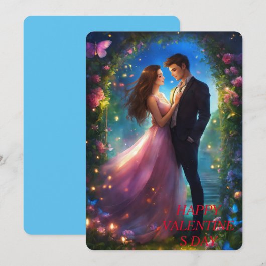 Happy Valentines Day Feestdagenkaart (Voorkant / Achterkant)