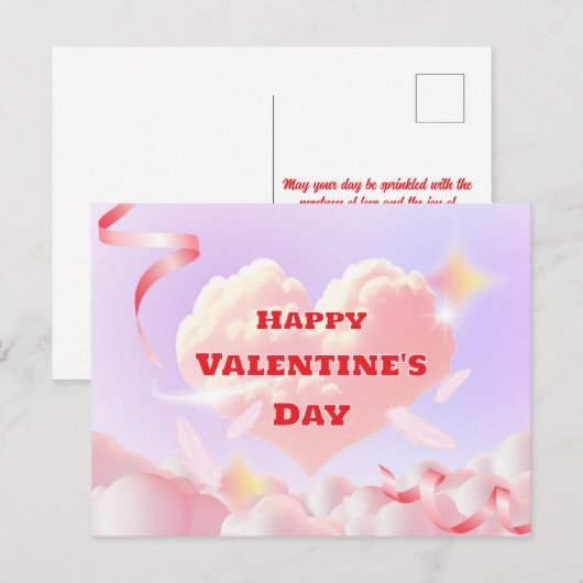 Happy Valentine's Day Feestdagenkaart (Voorkant / Achterkant)