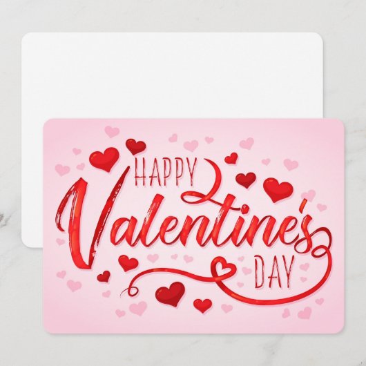 Happy Valentine's Day Feestdagenkaart (Voorkant / Achterkant)