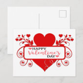 Happy Valentine's Day Feestdagenkaart (Voorkant / Achterkant)
