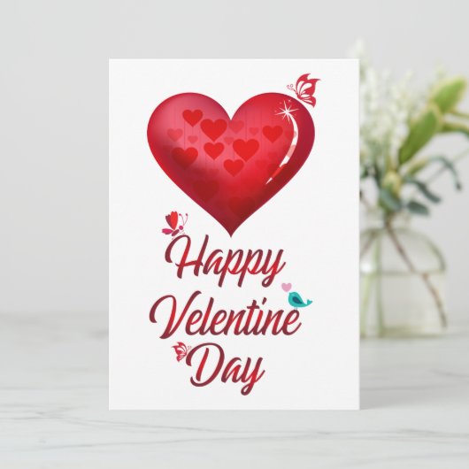 Happy Valentines Day Feestdagenkaart (Staand voorkant)