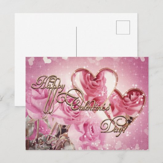 Happy Valentine's Day Feestdagenkaart (Voorkant / Achterkant)