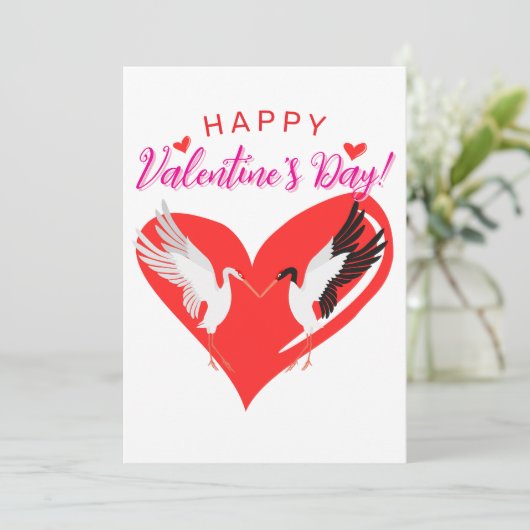 Happy Valentine's Day Feestdagenkaart (Staand voorkant)