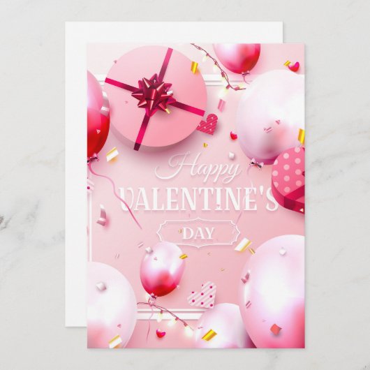 Happy Valentines Day Feestdagenkaart (Voorkant / Achterkant)