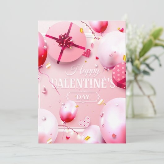 Happy Valentines Day Feestdagenkaart (Staand voorkant)