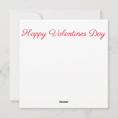 Happy Valentines Day Feestdagenkaart (Achterkant)