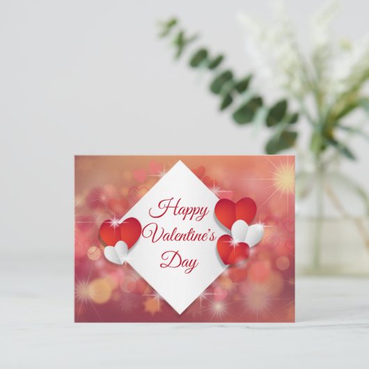 Happy Valentine's Day Feestdagenkaart (Staand voorkant)