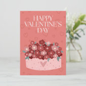 Happy Valentine's Day Feestdagenkaart (Staand voorkant)