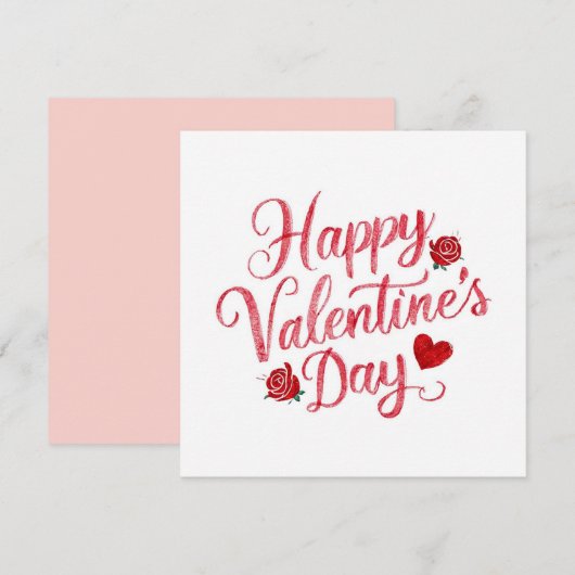 Happy Valentine's Day Feestdagenkaart (Voorkant / Achterkant)