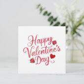 Happy Valentine's Day Feestdagenkaart (Staand voorkant)