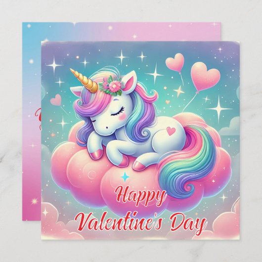 Happy Valentine's Day Feestdagenkaart (Voorkant / Achterkant)