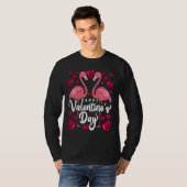 Happy Valentine's Day Flamingo  Valentine's Day Co T-shirt (Voorkant volledig)