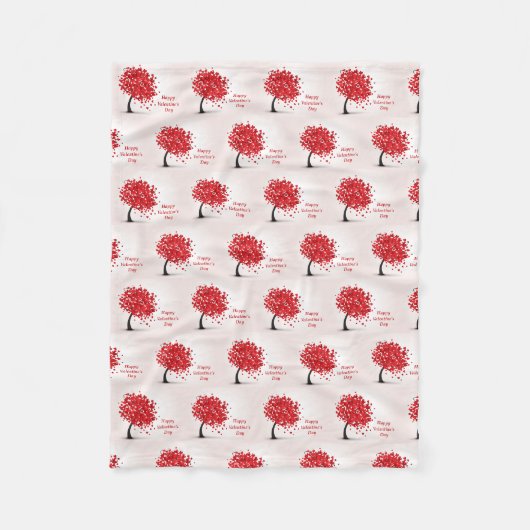 Happy Valentine's Day Fleece Blanket Deken (Voorkant)