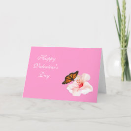 Happy Valentine's Day. flower and butterfly Feestdagen Kaart