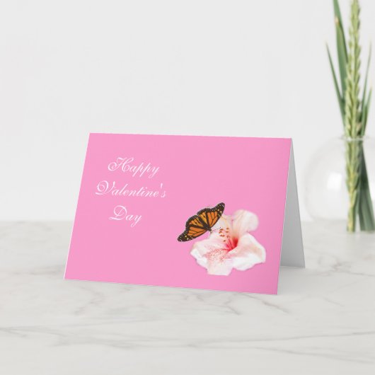Happy Valentine's Day. flower and butterfly Feestdagen Kaart (Voorkant)