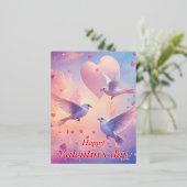 Happy Valentine's Day Folie Feestdagen Briefkaart (Staand Voorkant)