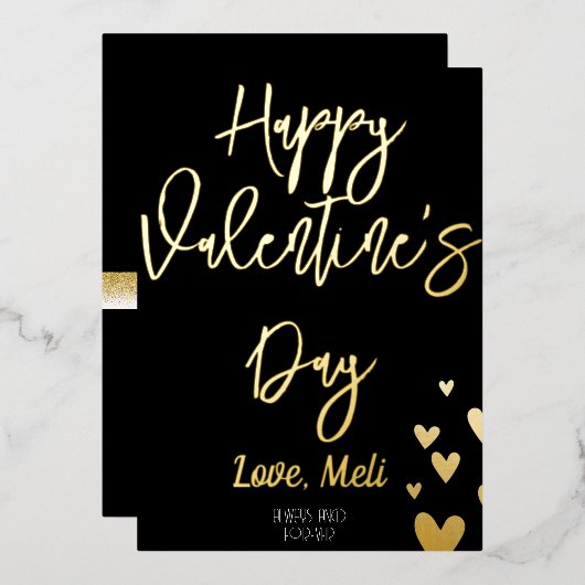 Happy Valentines Day Folie Feestdagenkaart (Voorkant / Achterkant)