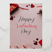 Happy Valentines Day Folie Feestdagenkaart (Voorkant)