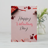 Happy Valentines Day Folie Feestdagenkaart (Staand Voorkant)