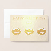 Happy Valentine's Day Folie Kaarten (Voorkant met envelop)
