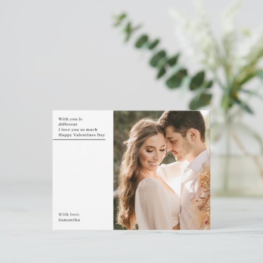 Happy Valentines Day | Foto Briefkaart (Staand voorkant)