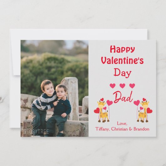 Happy Valentine's Day Foto Safari Kaart (Voorkant)