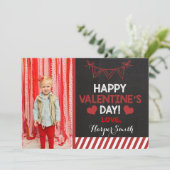Happy Valentines Day-fotokaart Feestdagenkaart (Staand voorkant)