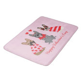 Happy Valentines Day French Bulldogs Badmat (Gekanteld)