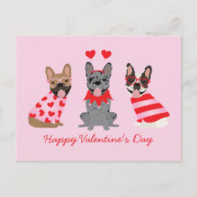 Happy Valentines Day French Bulldogs