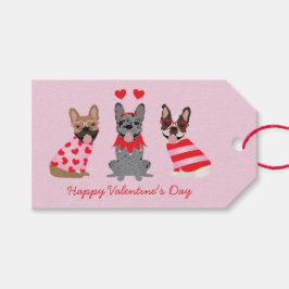 Happy Valentines Day French Bulldogs Cadeaulabel