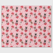 Happy Valentines Day French Bulldogs Cadeaupapier (Vlak)