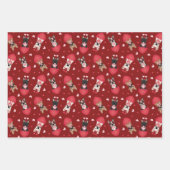 Happy Valentines Day French Bulldogs Inpakpapier Vel (Voorkant 2)