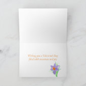 Happy Valentine's Day Friend Crocus Flowers Kaart (Binnen)