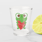 Happy Valentine's Day Frog Shot Glas (Voorkant)