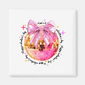 Happy Valentine's Day Funny Coquette Disco Ball Gi Magneet (Voorkant)