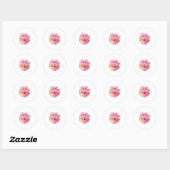 Happy Valentine's Day Funny Coquette Disco Ball Gi Ronde Sticker (Vel)