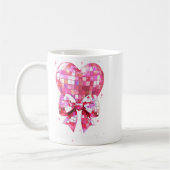 Happy Valentine's Day Funny Coquette Disco Ball He Koffiemok (Links)