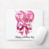 Happy Valentine's Day Funny Coquette Disco Ball He Muismat (Met muis)