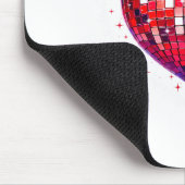 Happy Valentine's Day Funny Coquette Red Disco Bal Muismat (Hoek)