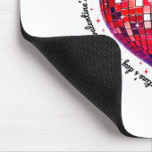 Happy Valentine's Day Funny Coquette Red Disco Bal Muismat (Hoek)