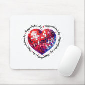 Happy Valentine's Day Funny Coquette Red Disco Bal Muismat (Met muis)