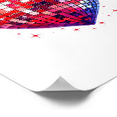 Happy Valentine's Day Funny Coquette Red Disco Bal Poster (Hoek)