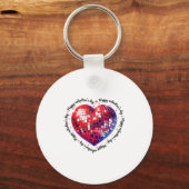 Happy Valentine's Day Funny Coquette Red Disco Bal Sleutelhanger (Voorkant)