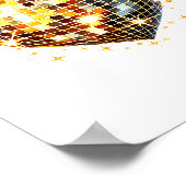 Happy Valentine's Day Funny Gold Coquette Disco Ba Poster (Hoek)